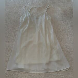 Finn & Clover Ivory Layered Chiffon Swing Dress Size L